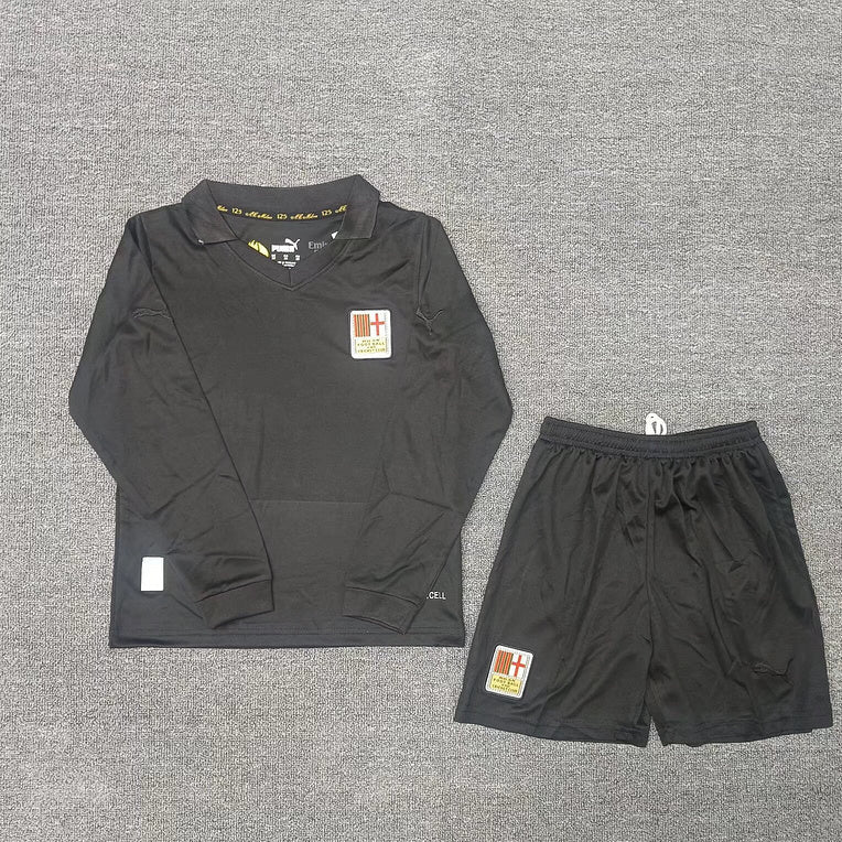 AC Milan 2025 125th Anniversary Black Long Sleeve Kids Jersey Set