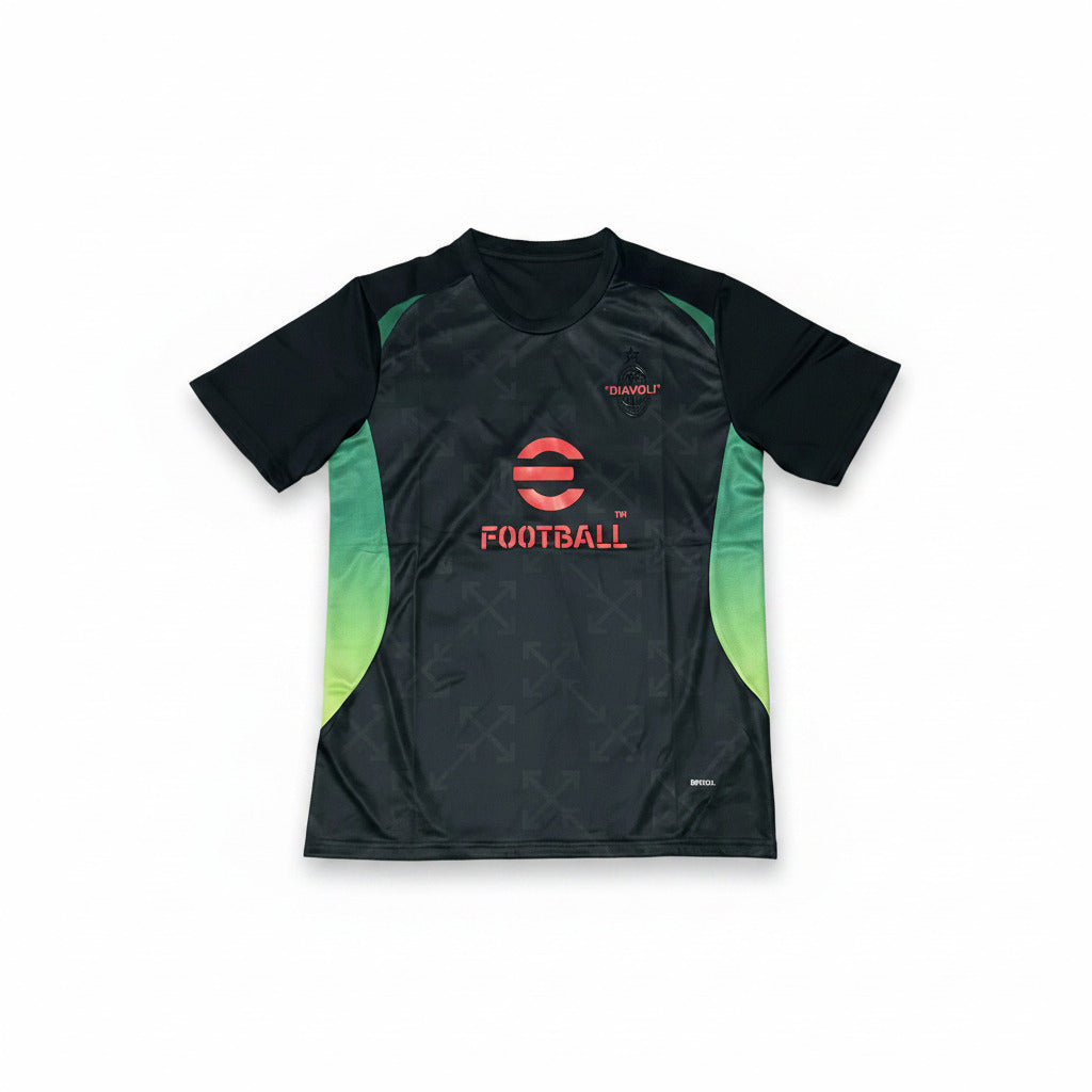 AC Milan 25/26 Black/Green Pre-Match Training Jersey