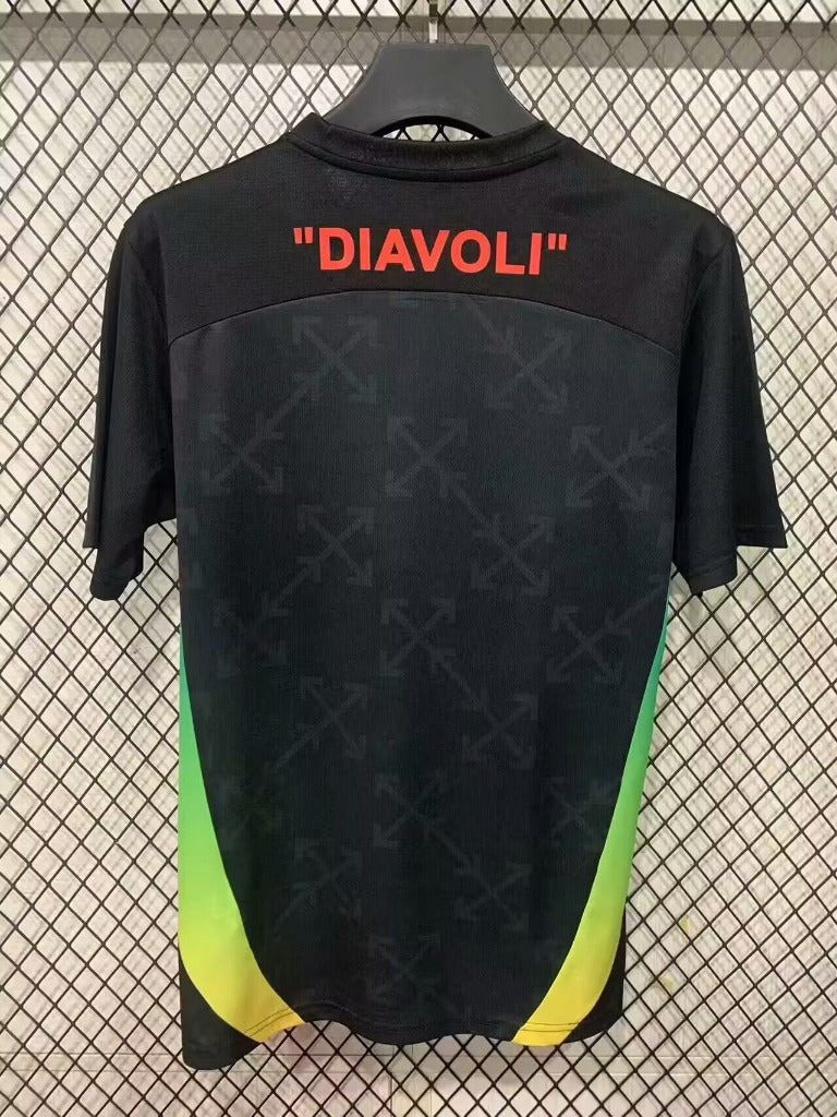 AC Milan 25/26 Black/Green Pre-Match Training Jersey