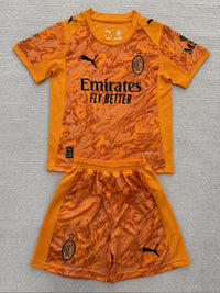 AC Milan 25/26 Goalkeeper Kids Orange Jersey Set