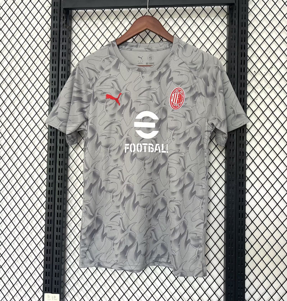 AC Milan 25/26 Gray Pre-Match Training Jersey