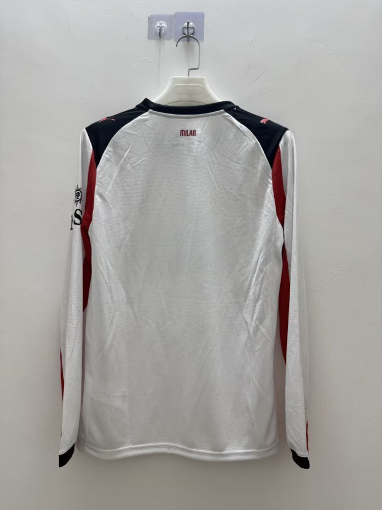 AC Milan 25/26 White Away Long Sleeve Jersey