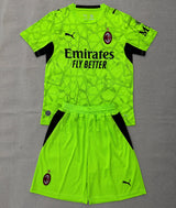 AC Milan 26/27 Green/Black Goalkeeper Kids Jersey Set