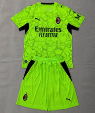 AC Milan 26/27 Green/Black Goalkeeper Kids Jersey Set
