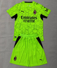 AC Milan 26/27 Green/Black Goalkeeper Kids Jersey Set