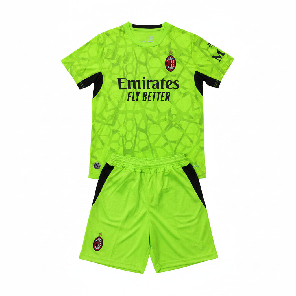 AC Milan 26/27 Green/Black Goalkeeper Kids Jersey Set