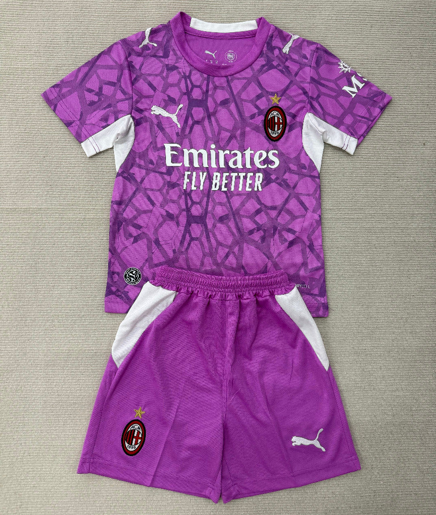 AC Milan 26/27 Purple/White Goalkeeper Kids Jersey Set