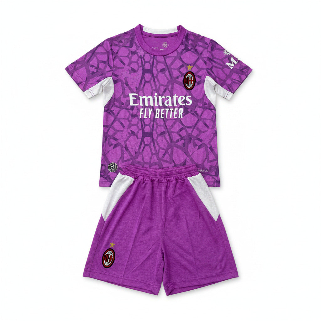 AC Milan 26/27 Purple/White Goalkeeper Kids Jersey Set