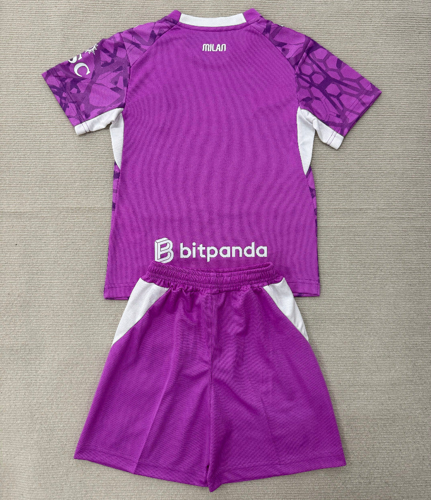 AC Milan 26/27 Purple/White Goalkeeper Kids Jersey Set