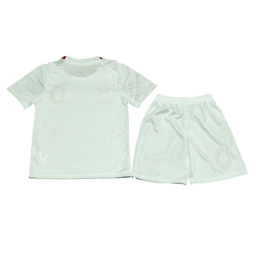 AC Milan 26/27 White/Red Collar Away Kids Jersey Set