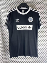 Adidas Originals 26/27 Black 3 White Stripes Retro Style Ringer Jersey