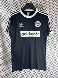 Adidas Originals 26/27 Black 3 White Stripes Retro Style Ringer Jersey