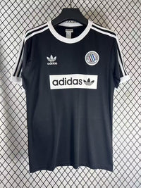 Adidas Originals 26/27 Black 3 White Stripes Retro Style Ringer Jersey