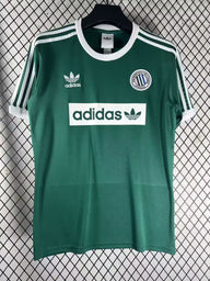 Adidas Originals 26/27 Green 3 White Stripes Retro Style Ringer Jersey