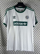 Adidas Originals 26/27 White 3 Green Stripes Retro Style Ringer Jersey