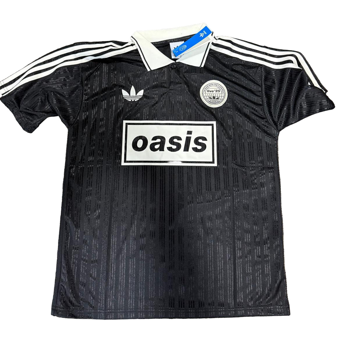 Adidas x Oasis 25/26 Black/White 3 Stripes Jersey
