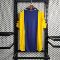 Ajax 2000/01 Vintage Retro Yellow/Blue Away Jersey