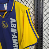 Ajax 2000/01 Vintage Retro Yellow/Blue Away Jersey