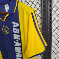 Ajax 2000/01 Vintage Retro Yellow/Blue Away Jersey
