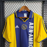 Ajax 2000/01 Vintage Retro Yellow/Blue Away Jersey