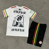 Ajax 2021/22 Vintage Retro White Special Kids Jersey Set