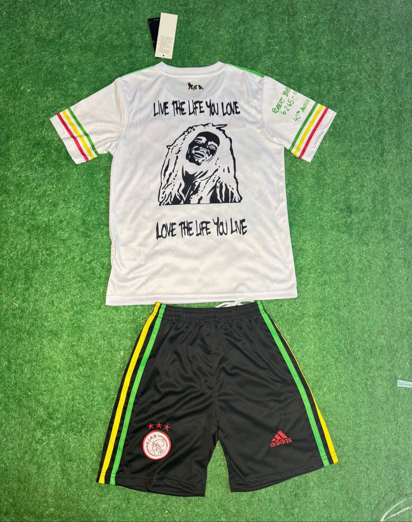Ajax 2025 Game Version Kids Jersey Set