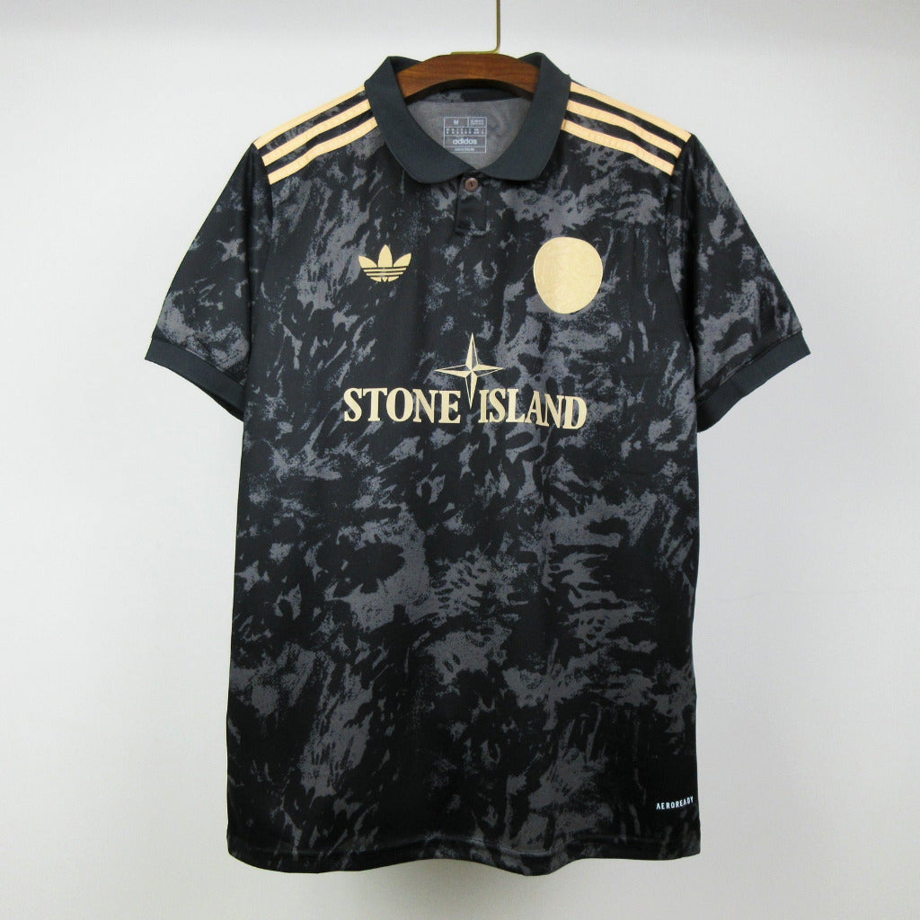 Ajax 2025 X Stone Island Black Jersey