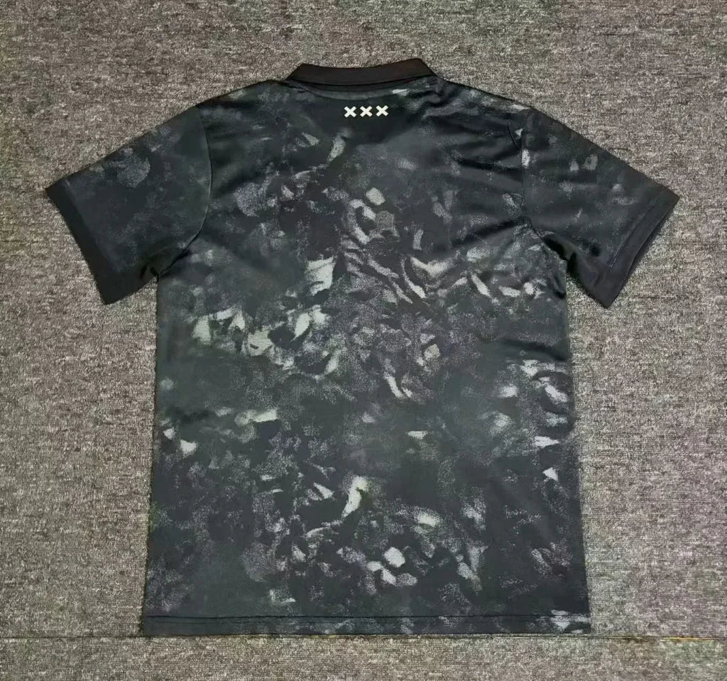 Ajax 2025 X Stone Island Black Jersey