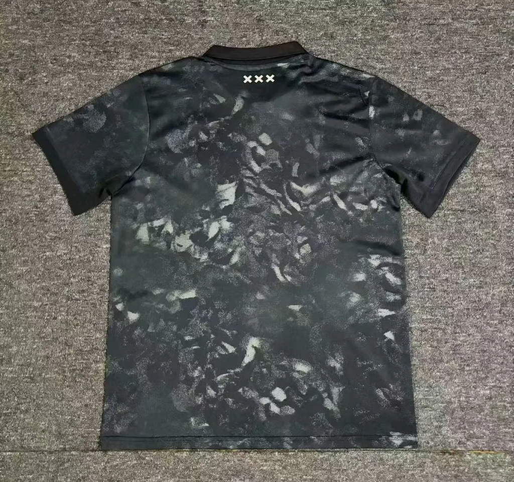 Ajax 2025 X Stone Island Black Jersey