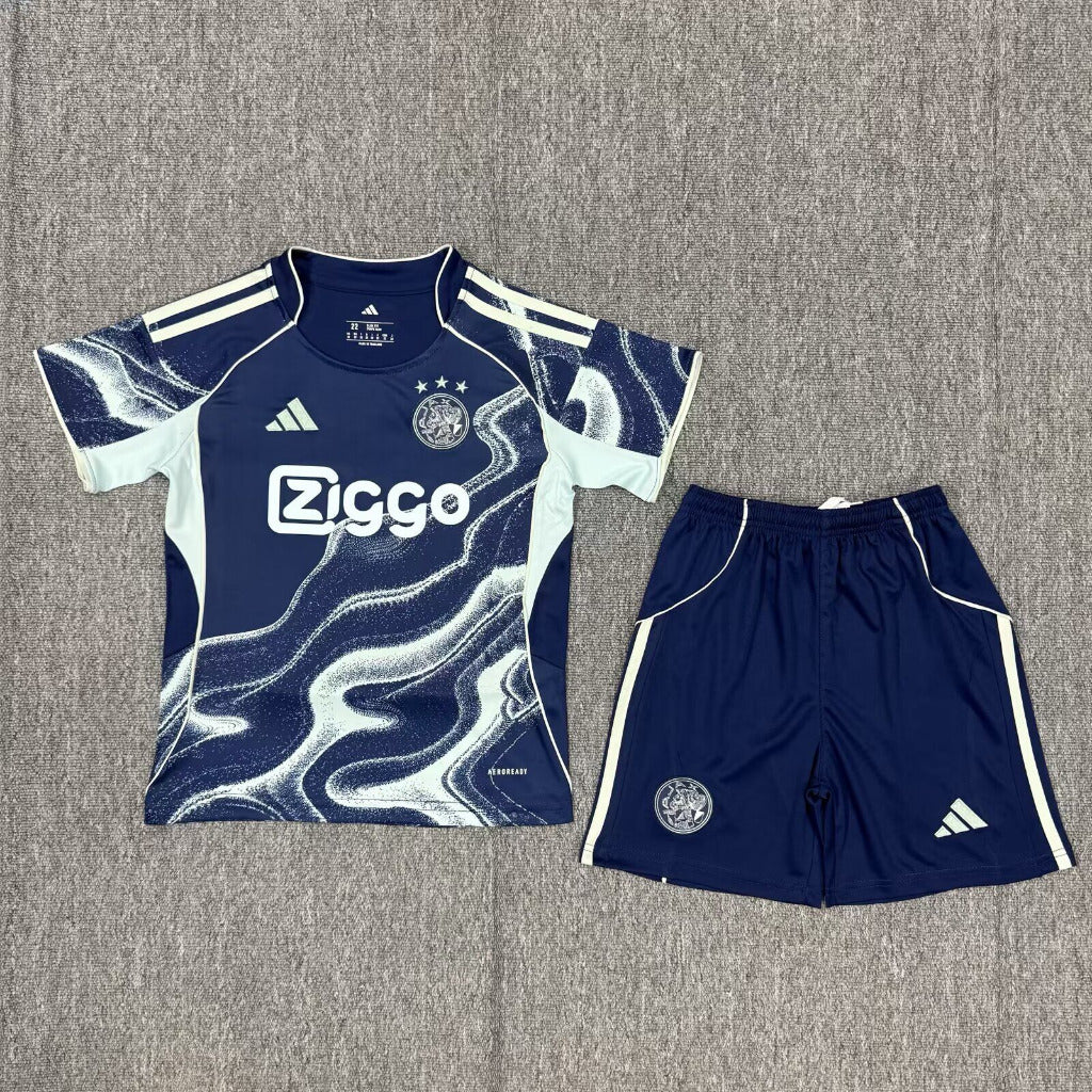 Ajax 25/26 Blue Away Kids Jersey Set