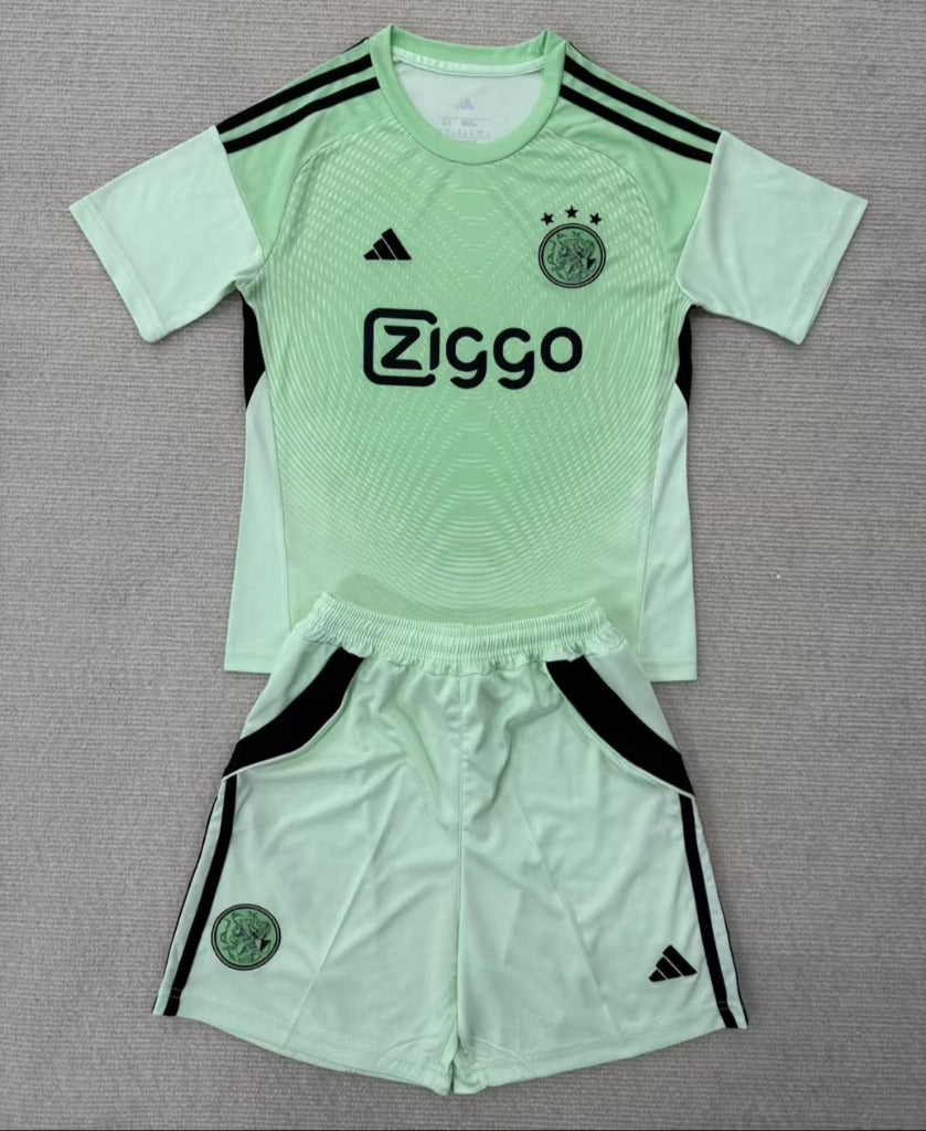 Ajax 25/26 Goalkeeper  Kids Green Jersey Set
