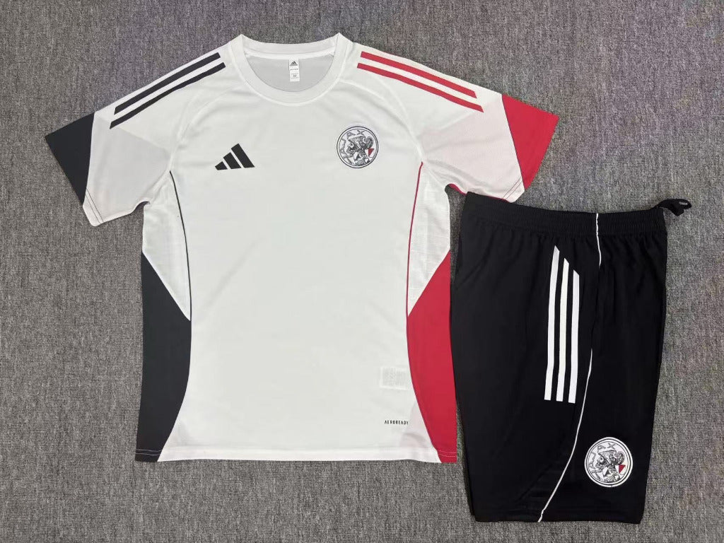 Ajax 25/26 White Training Kids Jersey Set