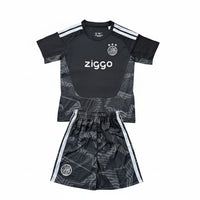 Ajax 26/27 Black and Dark Gray Goalkeeper Kids Jersey Set