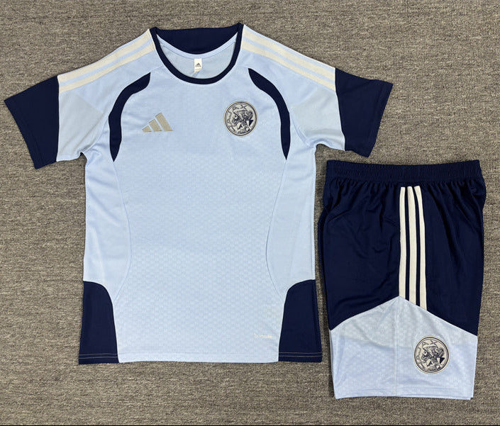 Ajax 26/27 Light Blue/Dark Navy Training Kids Jersey Set