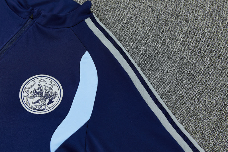 Ajax 26/27 Light Blue/Navy/White Stripes Training Tracksuit Set