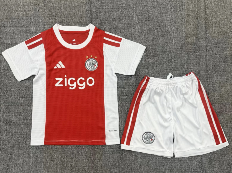 Ajax 26/27 Red/White Home Kids Jersey Set