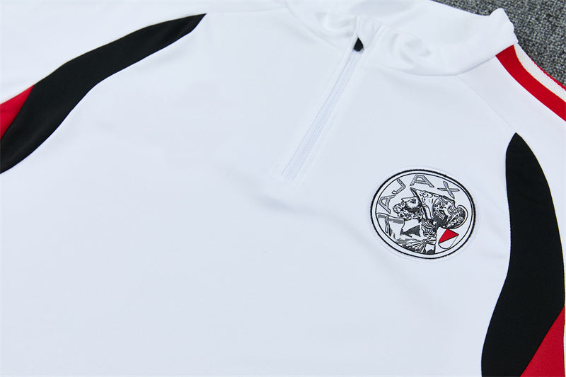 Ajax 26/27 White/Black/Red Training Tracksuit Set
