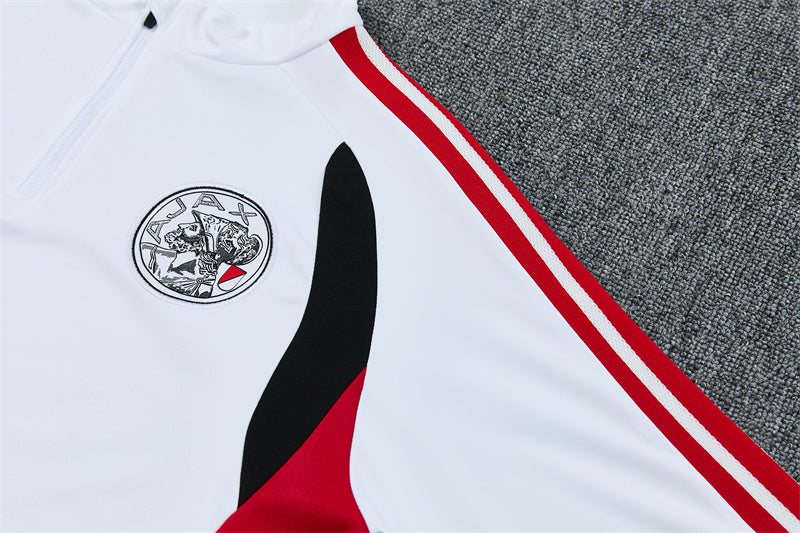 Ajax 26/27 White/Black/Red Training Tracksuit Set