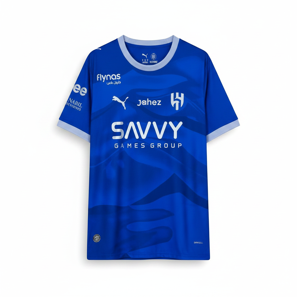 Al-Hilal 26/27 Blue/Light Blue Trim Home Soccer Jersey