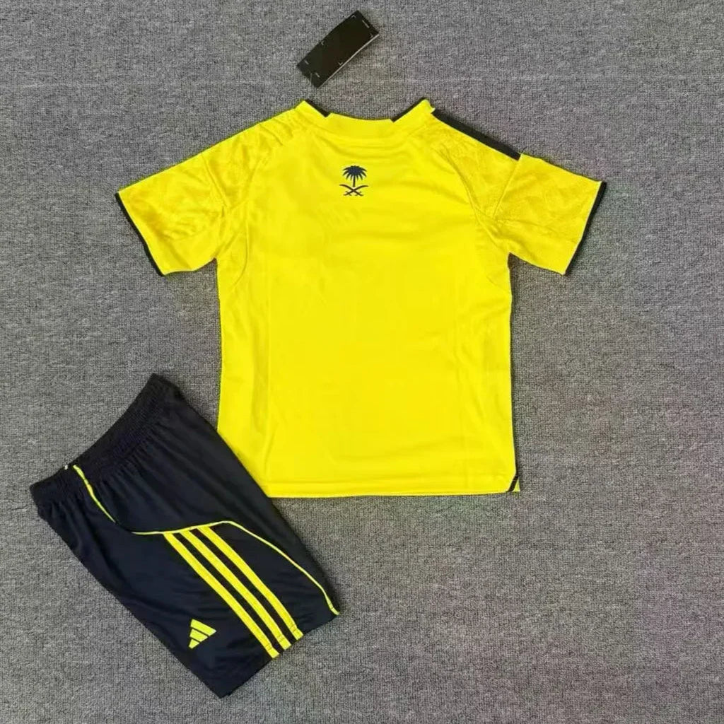 Al Nassr 25/26 Home Yellow Kids Jersey Set – Official Football Shirt ...