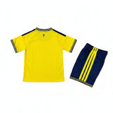 Al Nassr 26/27 Bright Yellow With Navy Strips Home Kids Jersey Set