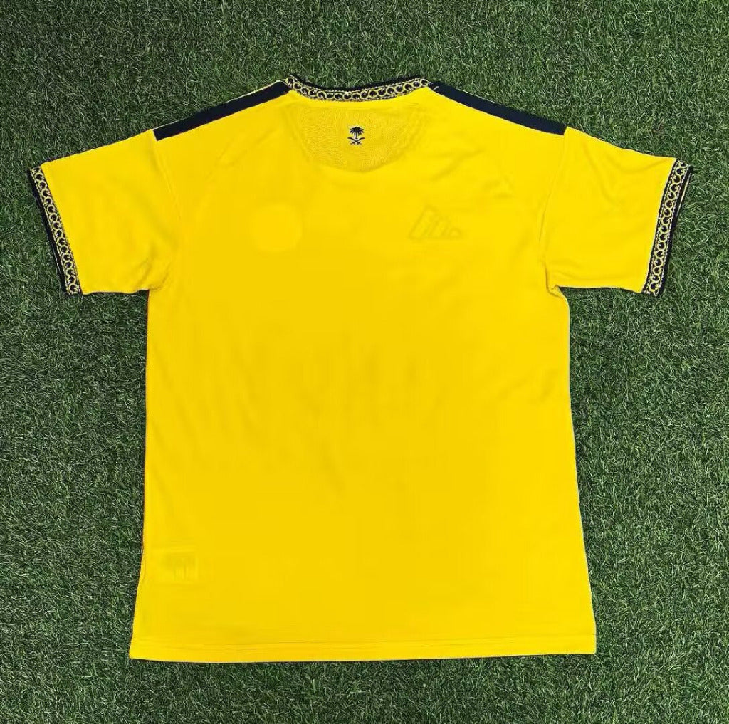 Al Nassr 26/27 Yellow/Dark Navy Shoulder Stripes Home Jersey
