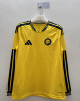 Al Nassr 26/27 Yellow/Dark Navy Shoulder Stripes Home Long Sleeve Jersey