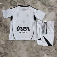 Albacete 25/26 White/Black Home Kids Jersey Set
