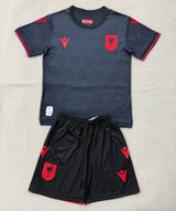 Albania 2026 Black/Red Third Kids Soccer Jersey Set