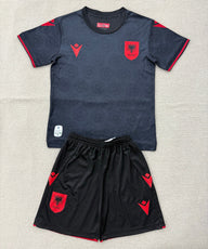 Albania 2026 Black/Red Third Kids Soccer Jersey Set