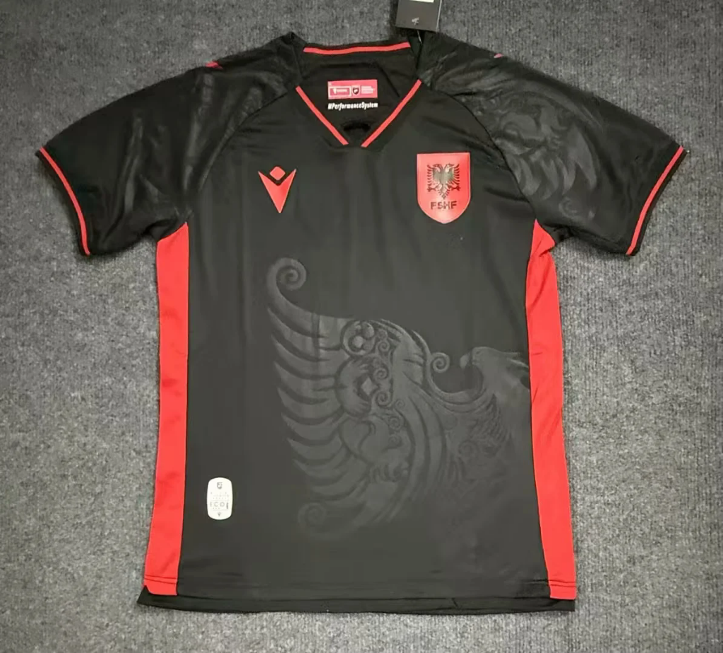 Albania 25/26 Black/Red Third Away Jersey