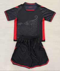 Albania 25/26 Black/Red Third Away Kids Jersey Set