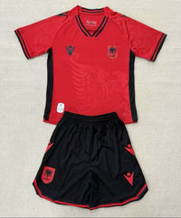 Albania 25/26 Red/Black Home Kids Jersey Set