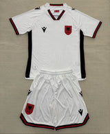 Albania 25/26 White/Black Third Away Kids Jersey Set